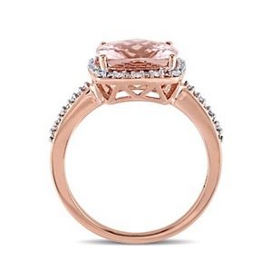 18K Rose Gold Filled With 4.25ct Morganite Ring